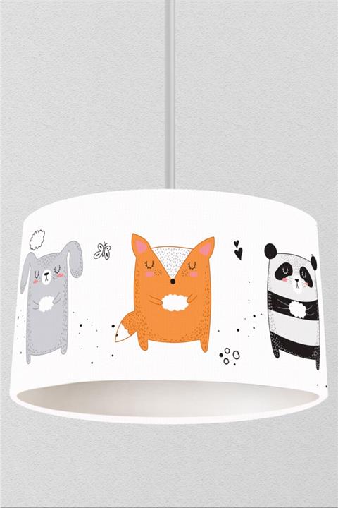 JUNİOR HOME CONCEPT Renkli Uyuyan Hayvanlı Cocuk Odası Sarkıt Avize