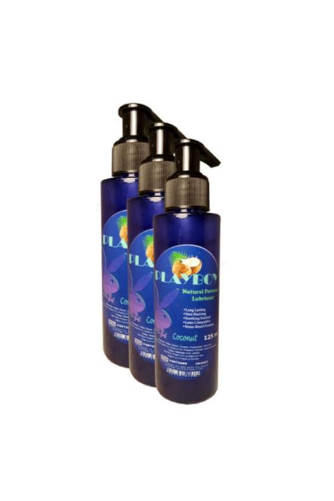 Playboy Coconut Flavor Natural Personal Lubricant 125ml Hindistancevizli Kayganlaştırıcı 3 Adet