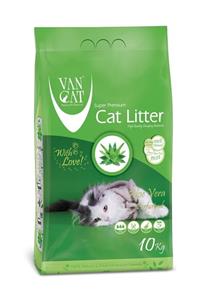 Vancat 10 Kg Topaklanan İnce Tane Aloevera Kokulu Kedi Kumu