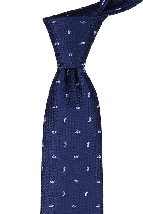 Kravatkolik Lacivert Şal Desen Mendilli Klasik Kravat Kk9345