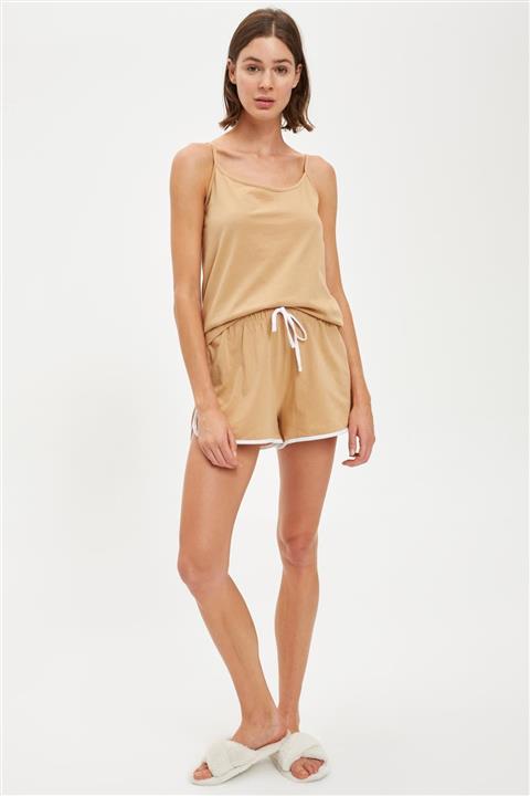 DeFacto Kadın Bej Basic Bağcıklı Mini Şort S2657AZ20HS