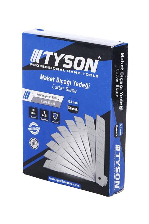 TYSON Maket Bıçağı Yedeği 18x0,4 Mm - 100 Adet - 10 Paket