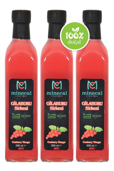 Minecal Doğal Fermente Gilaburu Sirkesi 3x500ml
