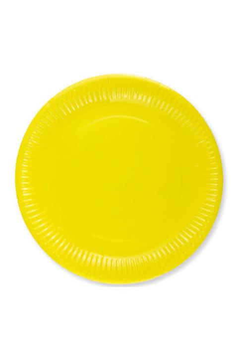 whiteavm Tabak Karton 23 cm Düz Sarı Pk:8