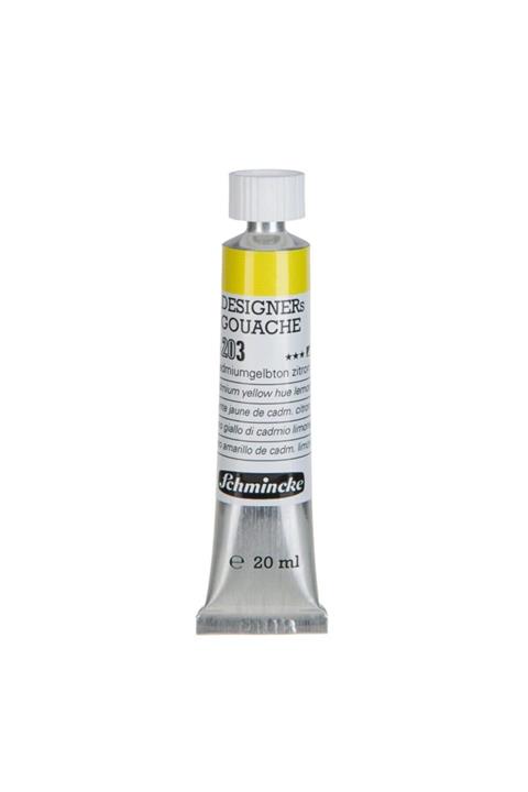 Schmincke : Designers' Gouache : Tüp Guaj Boya : 20 Ml : 203 Cadmium Yellow Lemon