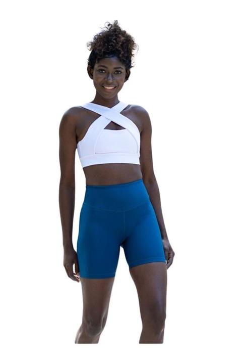 Nidasstore Kadın Midi Şort Petrol Renk 7016