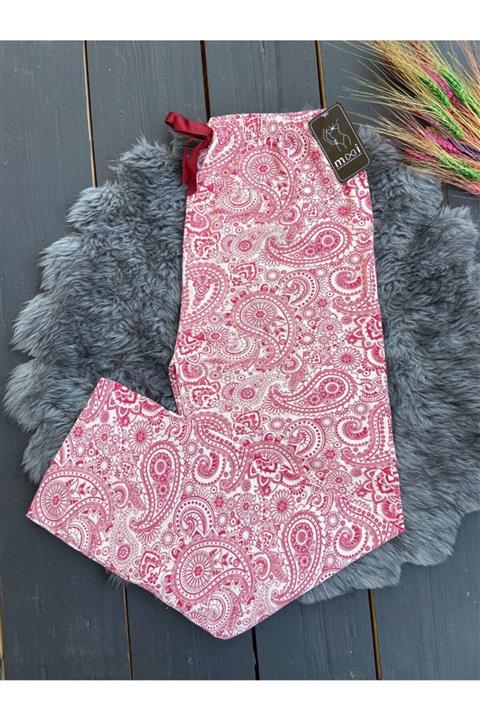 MOOİ Bordo Ten Rengi Soft Pamuk Penye Tekli Pijama