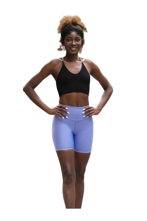 Nidasstore Kadın Midi Şort Neon Mavi 7022