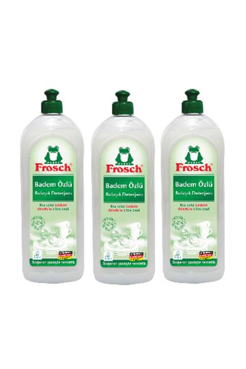 Frosch Badem Özlü Bitkisel Sıvı Bulaşık Deterjanı 750 ml X 3 Adet
