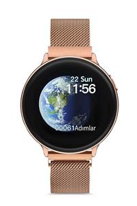 Spectrum Woom Watch - Ios Android S20 Rose Gold Akıllı Saat Nabız Adım Uyku Tansiyon Ekg