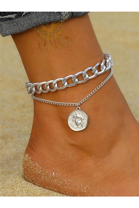 Tbt Tasarım Gümüş Madalyon Halhal