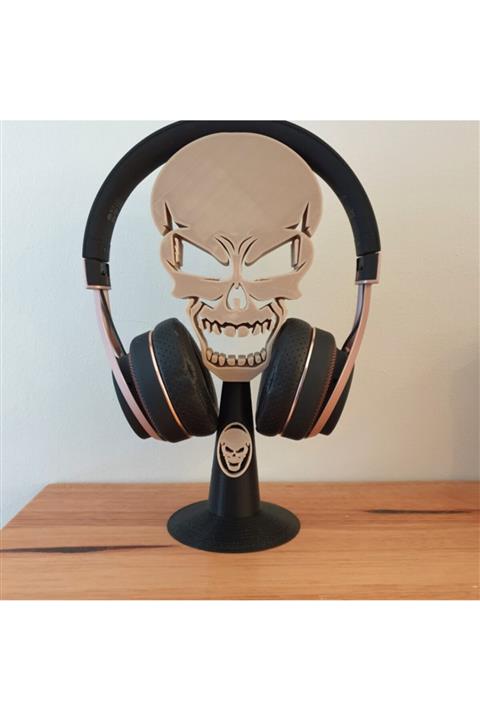 BCA 3d Baskı Kurukafa Masaüstü Kulaküstü Kulaklık Tutucu Model 01