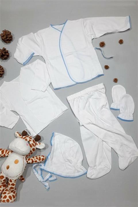 Mai Perla Unisex Mavi Kenarlı Boyasız Bebek Acil Ihtiyac Seti 5 Parça