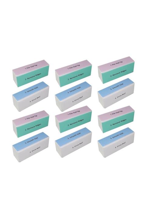 Ocean Kare Tırnak Parlatıcı 4 Yönlü Tırnak Parlatıcı Tırnak Törpüsü - 12 Adet