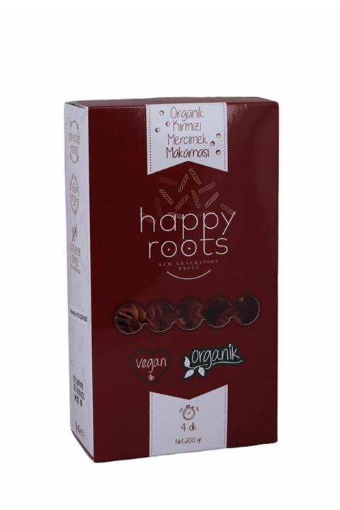Happy Rocks Happy Roots Organik Kırmızı Mercimek Makarnası 200 Gr