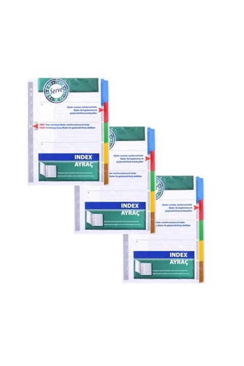 Serve Ayraç A4 5 Renk Sv-5520/k 3 Adet