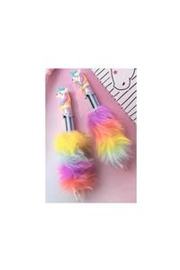 Mikro Unicorn Başlıklı Pelüş Tükenmez Kalem 6 Renk