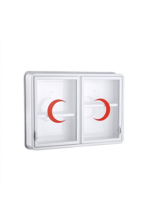 Geseus Ecza Dolabı Pratik Açılır Kapanır Kapaklı 45cmx35cmx10cm-156