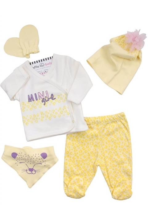 Affababy Leopar Desenli Kız Bebek 5 Li Hastane Çıkışı