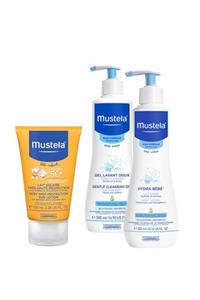 Mustela Güneş Ve Banyo Seti Şampuan 500 ml & Losyon 300 ml & Güneş Koruyucu  Spf 50 + 100 ml SS20200612008