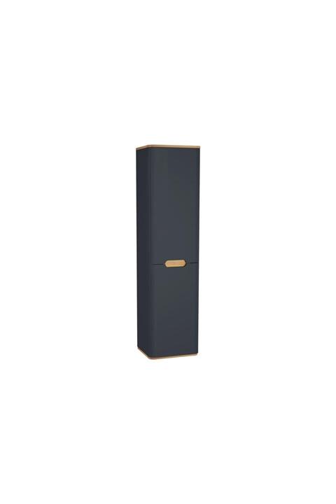 VitrA Sento 60856 Boy Dolabı, Çamaşır Sepetli, 40 Cm, Mat Antrasit / Sol