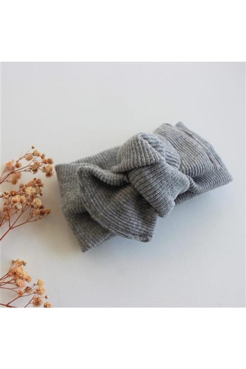 BABYLAND ACCESSORİES Kız Çocuk Bebek Gri Ribana Bandana