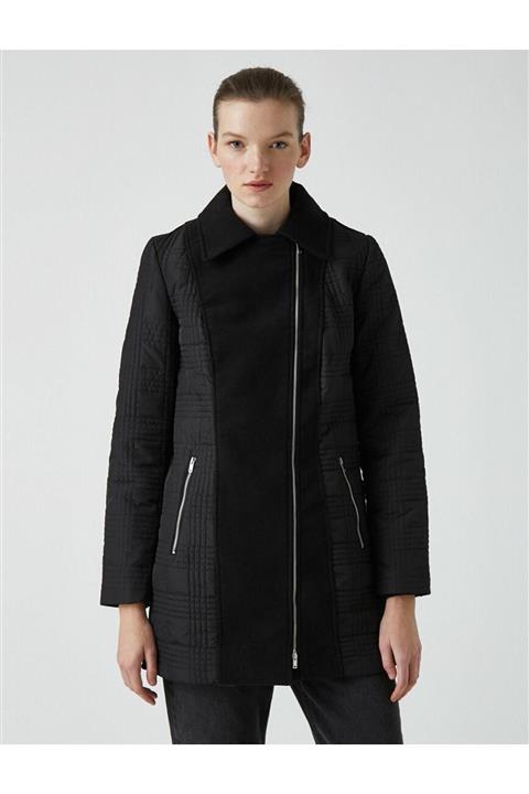 Koton Kadın Siyah Kaban 21kak06605ıw