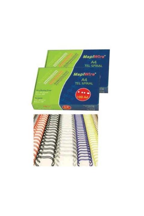 Mapi Wire Tel Spiral 7-16 Beyaz 100 Lü 2100500 (1 Paket 100 Adet)