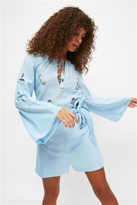 TRENDYOLMİLLA Mavi Bağlama Detaylı Tulum TBESS21TU0039