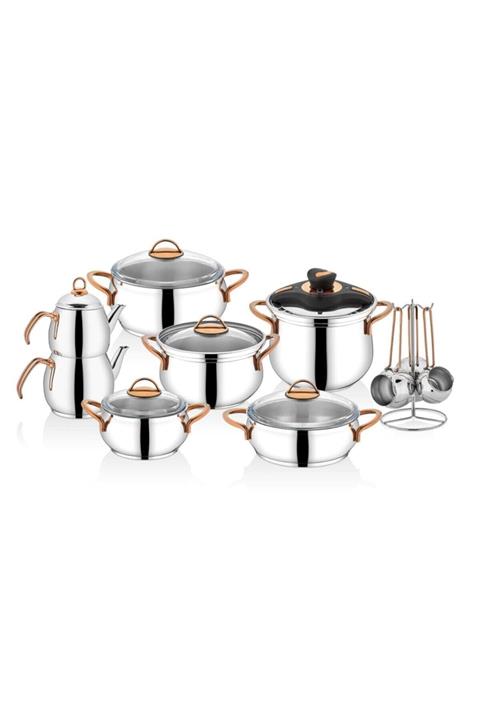 Schafer Alia Çelik Çeyiz Seti 18 Parça Bakır