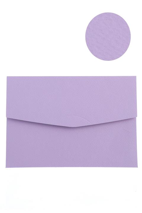 Vox Art Lila Ithal Dokulu Davetiye Zarfı 14x20cm, 220gr Kalın, 50 Adet