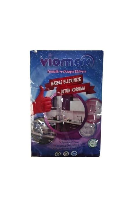 Viomax Temizlik Ve Bulaşık Eldiveni 5 Çift Kırmızı Medium (8-8,5)