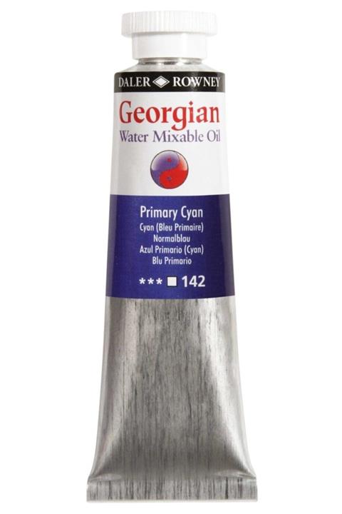 Daler Rowney Georgian Water Mixable Yağlı Boya 37ml N:142 Primary Cyan