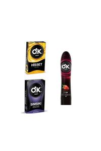 Okey Unisex Hisset Ve Sımsıkı 10 Lu Prezervatif Ve Çilek Kayganlaştırıcı Jel 100 ml