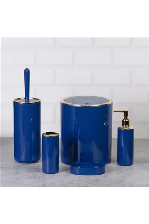 Okyanus Home Gold Serisi Lacivert Rengi Yuvarlak 5'li Banyo Seti