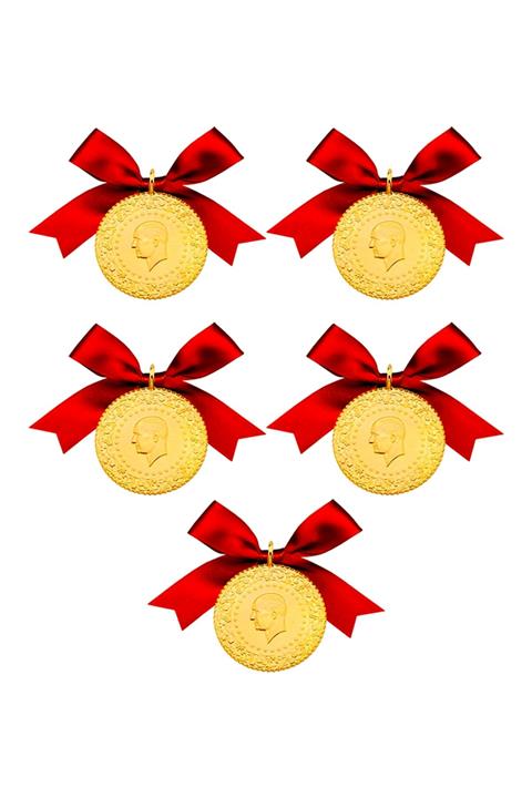 Ahlatcı Sarrafiye 5 Adet Eski Tarihli Tam Altın