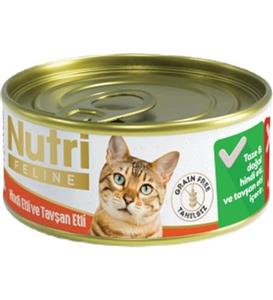 Nutri Feline Tahılsız Hindi Ve Tavşan Etli Kedi Konservesi 85 gr