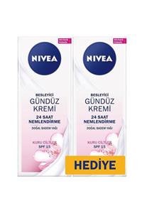 Nivea Besleyici Gündüz Kremi Spf 15 Kuru Ciltler Için 50 ml 1+1 Set