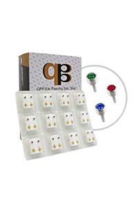 QPP Quality Piercing Products 12 Çift Beyaza Karışık Kulak Delme Küpesi