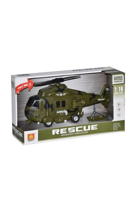 TORUNLAR Torutoys Sesli Ve Işıklı Askeri Kurtarma Helikopteri