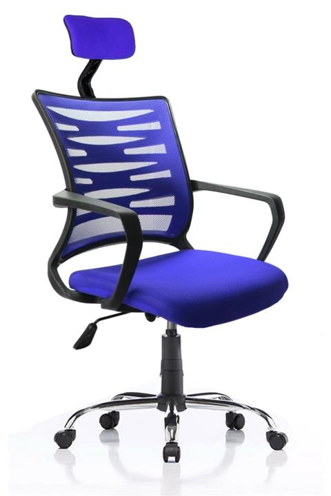 Remaks Rio Mavi Fileli Yönetici Ve Müdür Koltuğu Oyuncu, Bilgisayar, Ofis Koltuğu Krom Ayaklı - Mavi