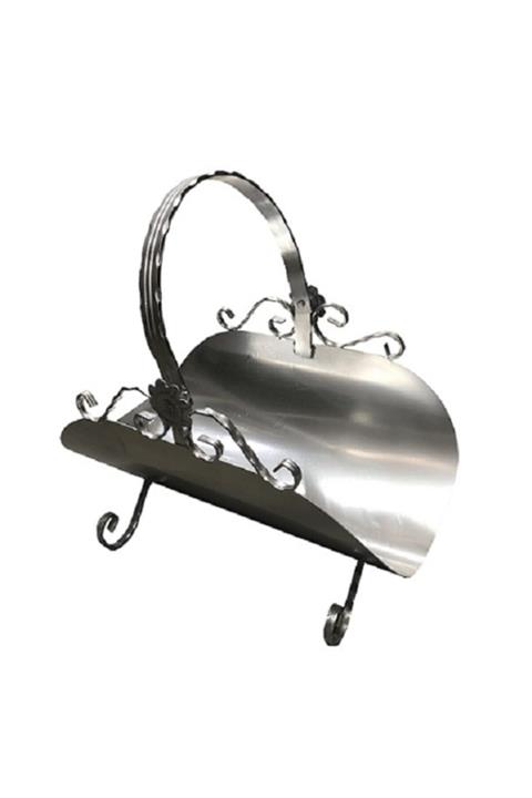 Mevsim Ticaret Dekoratif Şömine Yanı Gümüş Odunluk