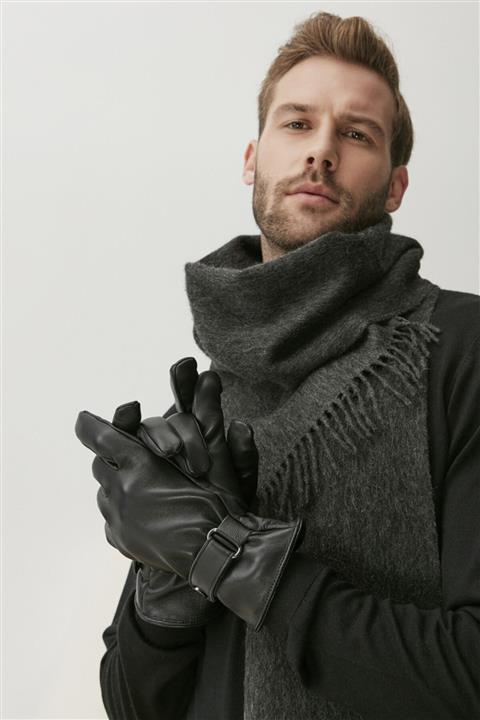 Silk and Cashmere & More Alex Basic Erkek Deri Eldiven
