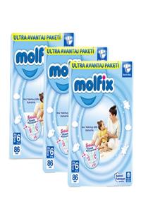 Molfix Bebek Bezi Ultra Avantaj Paketi Extra Large 6 no 86 lı x