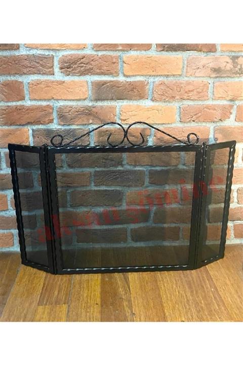 Missworble Ferforje Kanatlı Şömine Siperlik