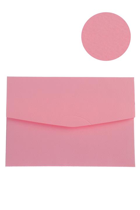 Vox Art Açık Pembe Kalın Dokulu Davetiye Zarfı 14x20 cm 220 gr 50 Adet