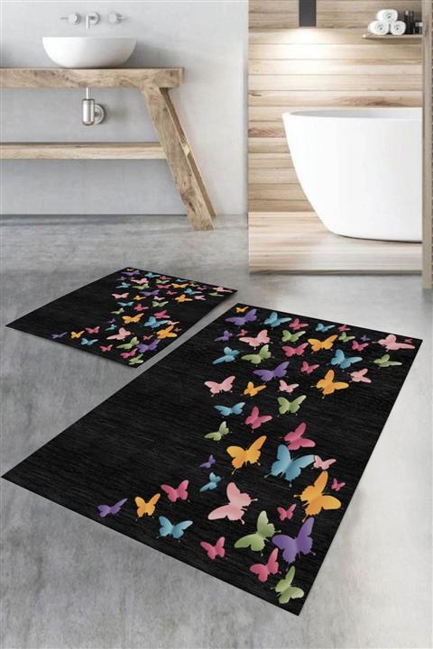BiRKiLiM Banyo Halısı Ikili Klozet Takımı Paspas Dot-tk-hs-329