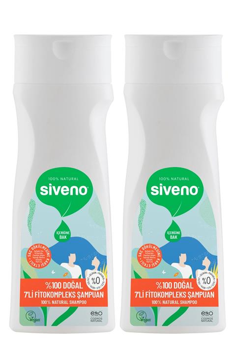 Siveno 2'li %100 Doğal Şampuan 7'li Fitoterapi Komleksi 300 Ml