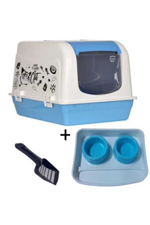 OPTİMAL Kapalı Lüx Kedi Tuvalet Kabı Üsten Açılır