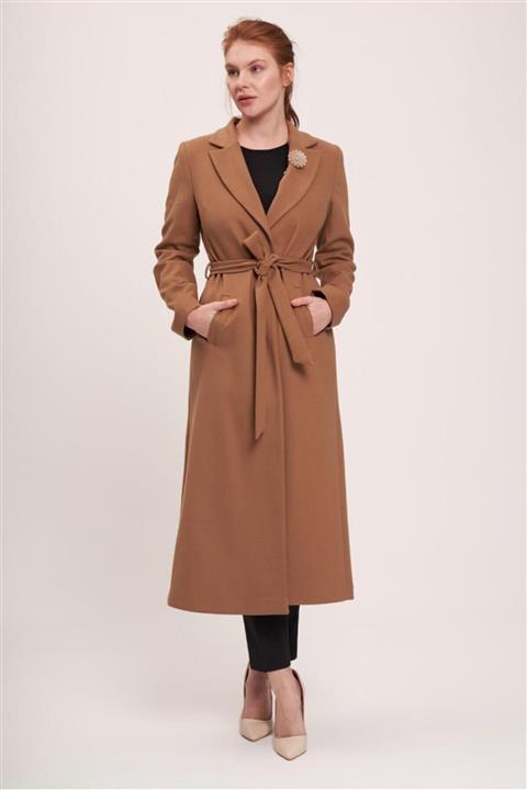 Orhan Broşlu Kruvaze Kapama Kaban